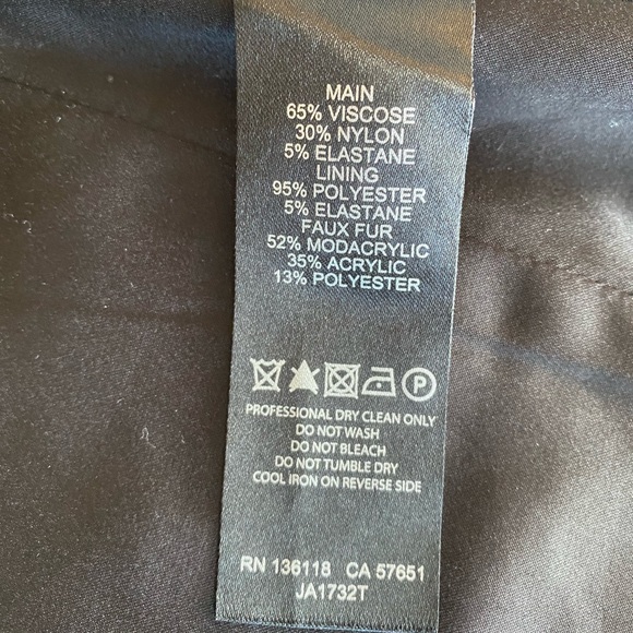 Black - Ever New - Faux Fur Hooded Blazer Jacket (Fur is Detachable) - Size US 2 - Picture 9 of 11